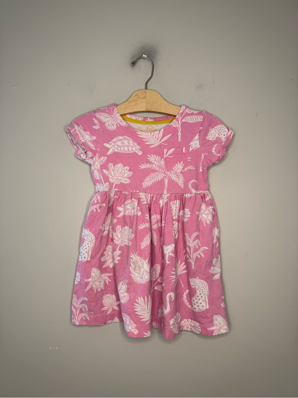 $20 ADD ON mini boden pink‎ tropical dress 5-6Y hanna andersson zara h&m